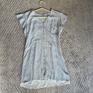 Rails Blue and White Mini Dress micro floral print